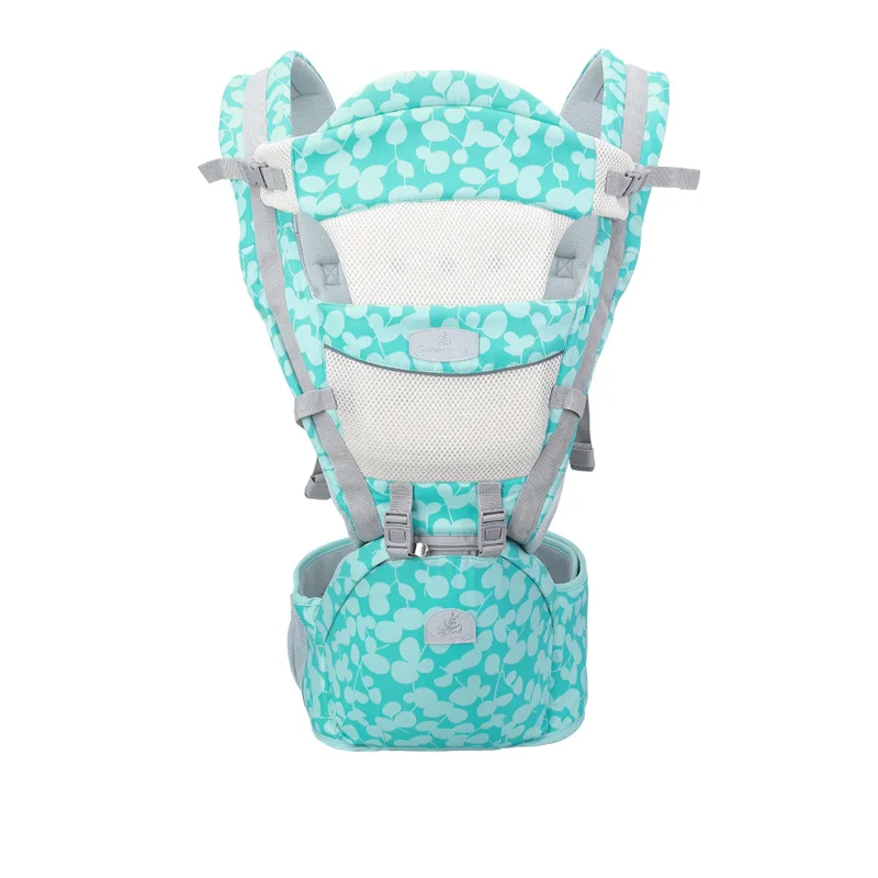 Эргономичный кенгуру перевозчик Хипсит для переноски детей дышащий портативный детский рюкзак для Carring детский слинг - Цвет: Green 1