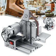 Мини-угловая шлифовальная машина, Электрический ленточный шлифовальный станок с адаптером, шлифовальная полировальная машинка, резец, кромки, точилка, ленточная шлифовальная машина, деревообработка