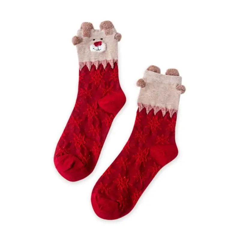 3 Winter Women In Tube Sock Elk New Year Christmas Theme Birth Year Socks - Цвет: 3