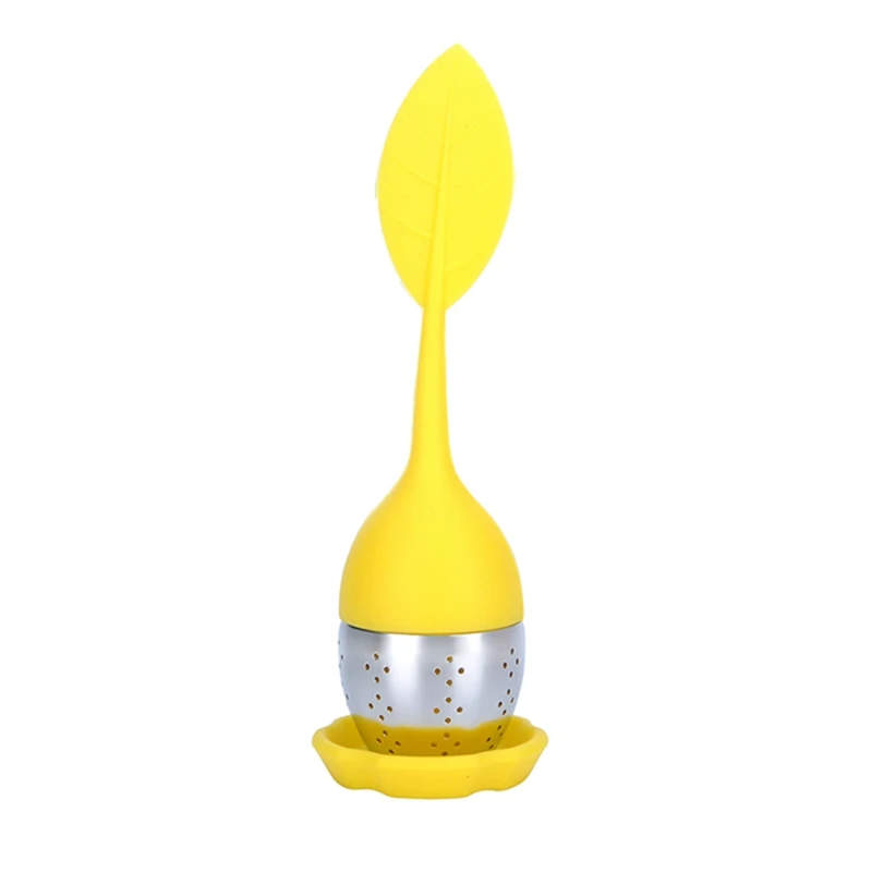 yellow leaf infuser Ситечко для чая из нержавеющей стали ситечко для заварки трубы дизайн чай запирающий шар пряность для чая сетчатые инструменты для приготовления растительных шариков Мульти Стиль - Цвет: yellow leaf infuser