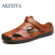Брендовые повседневные мужские сандалии; Повседневная обувь ручной работы; мягкие летние мужские пляжные сандалии дышащие высококачественные кожаные мужские сандалии в римском стиле