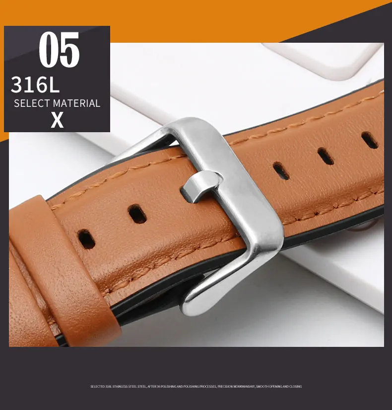 Защитная пленка+ ремешок для часов huawei GT samsung galaxy watch 46 мм gear S3 Frontier band из натуральной кожи+ Защитное стекло для экрана