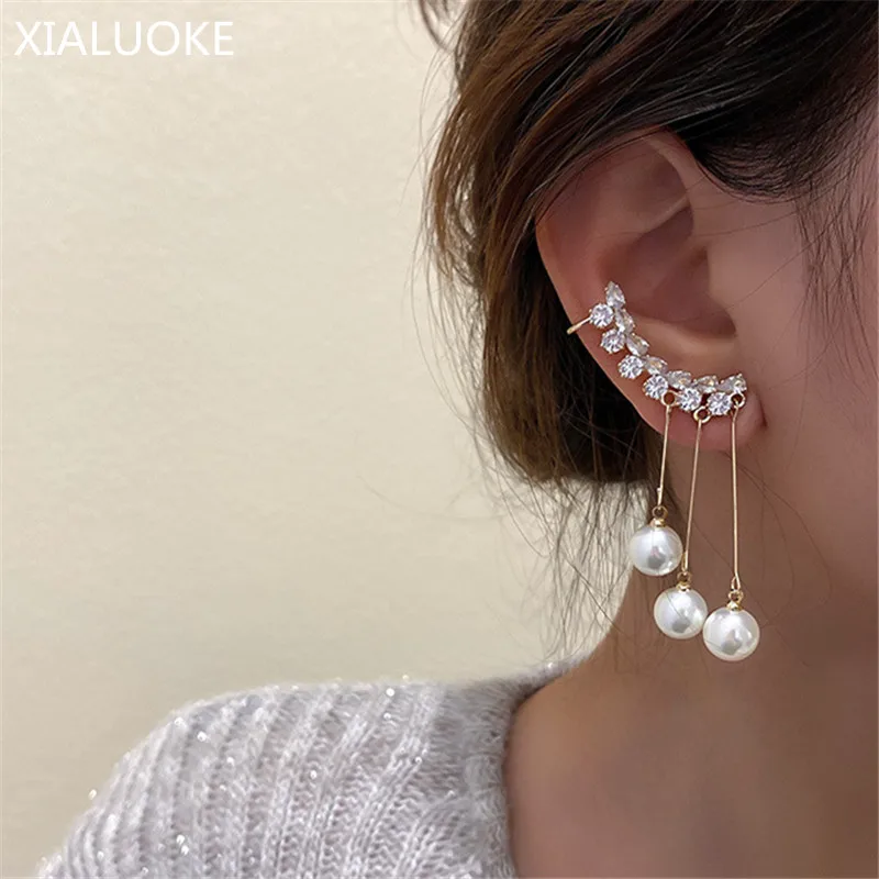 Vintage style dangling pearl earrings Jewellery Earrings Cluster Earrings 