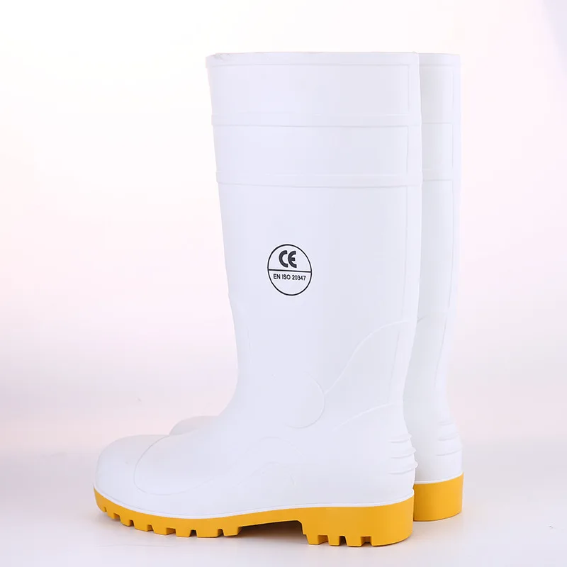 

PVC Anti-slip Rainy Season Waterproof Rain Boots Anti-smashing And Anti-penetration Labor Safety Rain Boots Steel Top Steel Bott