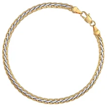 Золотой браслет-цепочка для женщин и мужчин, пшеничная цепочка, позолоченный женский браслет цепь, модные Davieslee ювелирные изделия, 4 мм, 18-23 см, DGB407