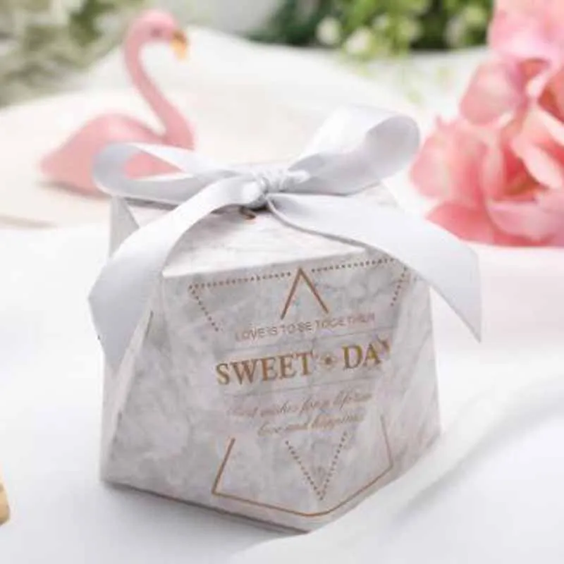 White box greyribbon DIY, 50 коробок+ 50 лент, 19 видов, стильная Алмазная коробка для конфет, Свадебная коробка для конфет, лесная свежая серия, Подарочная коробка для конфет, вечерние принадлежности - Цвет: White box greyribbon