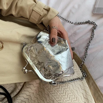 

Fashion Mini Clip bag Women Retro Messenger Bags Female Handbag Chain Shoulder Crossbody Bag Ins shell Bag Party Clutch Purse