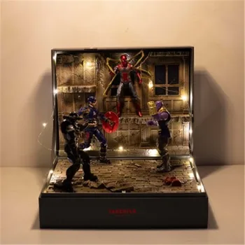 

Avengers: Endgame Captain America Iron Spider-man War Machine Thanos Ruins Battle Scenes Action Figure Model Toy X4585