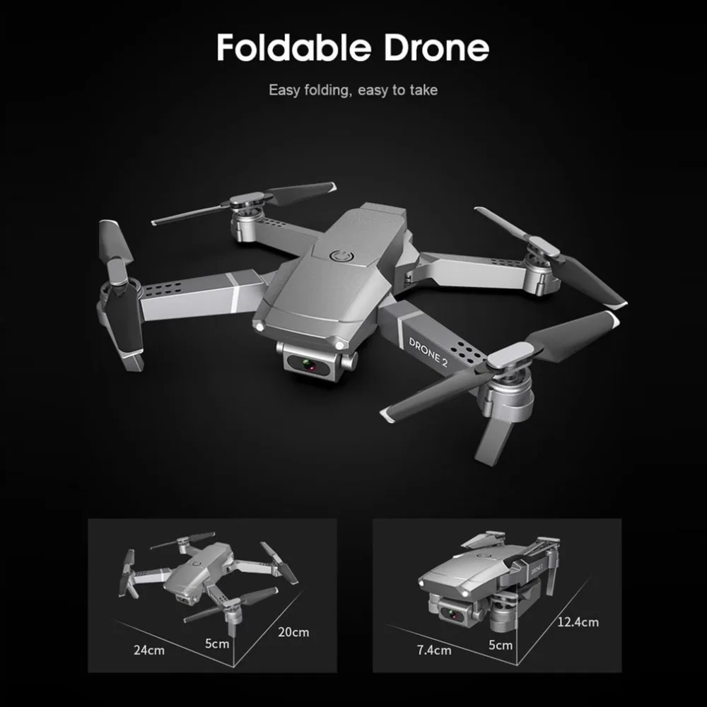Dobrável com 4 Drone Câmera Drones Quatro Canais 6-axis Giroscópio Gesto Foto Altitude Segurar rc Dobráveis E68 k Fpv 16 fpv drones quatro canais 6-axis giroscópio gesto