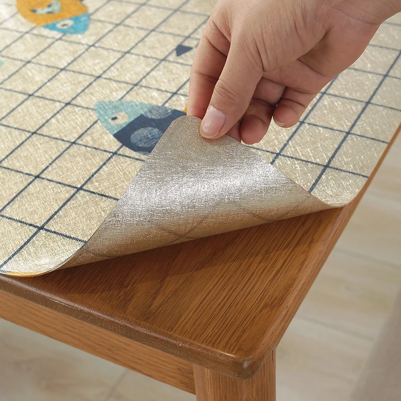 

Nordic cartoon tablecloths PVC waterproof oilproof table mat party table decoration cover custom made dining table cloth