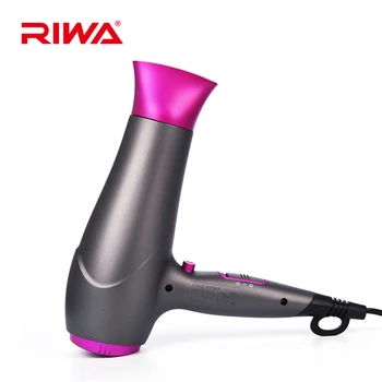 

Riwa RC-7166 Hair Dryer Hairdryer 2200W Strong Power Salon 2 Speed 3 Heat Hairdressing Blower With Air Collecting Nozzle
