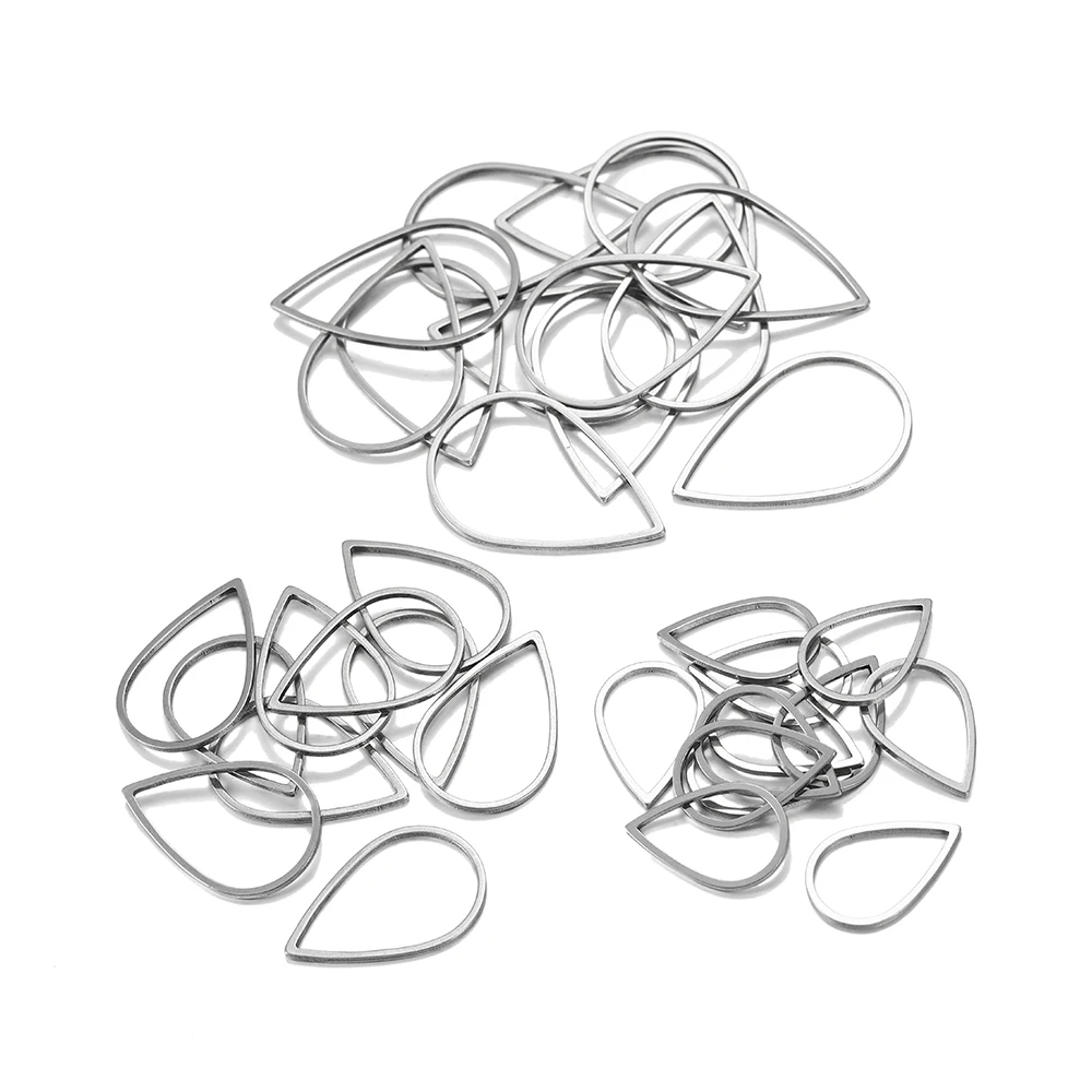 

20Pcs/lot Stainless Steel Water Drop Closed Rings Jump Rings For DIY Jewelry Making Findings Accessories Supplies Wholesale