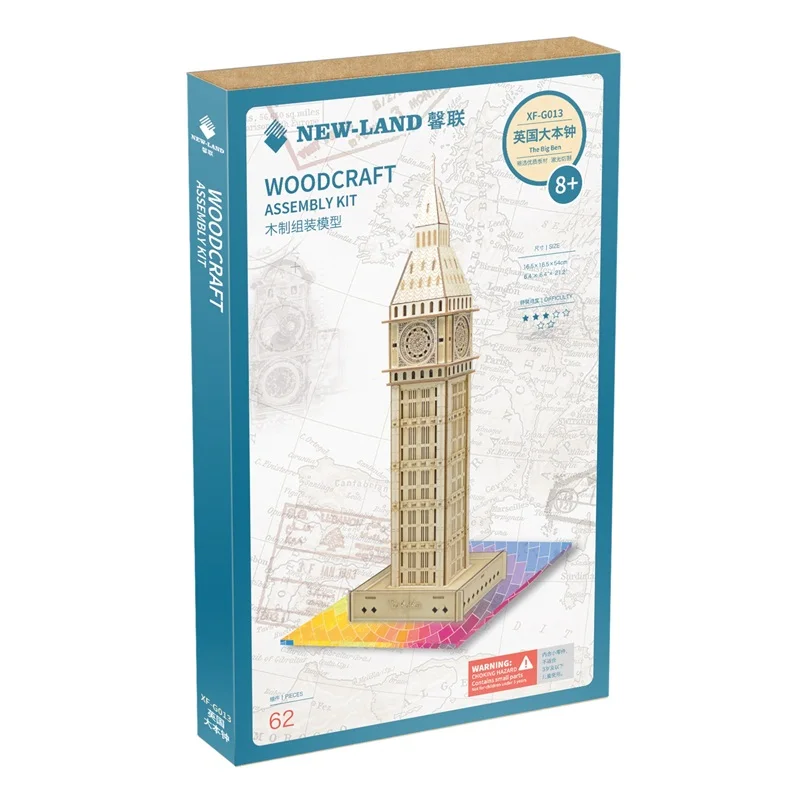 DIY Big Ben 3D деревянная модель здания детские игрушки-Пазлы ручной работы Обучающие игры собрать наборы рождественские подарки на день рождения