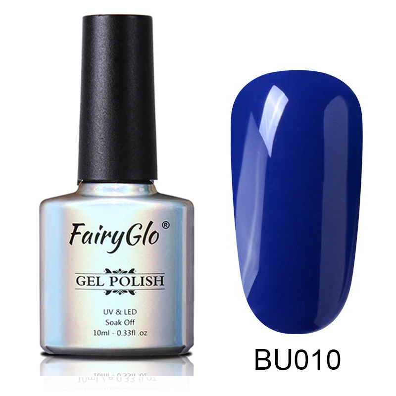 FairyGlo, 10 мл, серия винно-красного цвета, Гель-лак, УФ-лак для ногтей, чистый цвет, замачиваемый Гель-лак для ногтей, Полупостоянный Гель-лак для ногтей, эмаль - Цвет: BU010