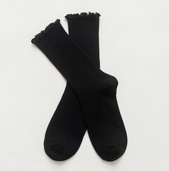 Лидер продаж; Новинка; модные мягкие хлопковые женские носки с кружевными оборками; сезон весна-лето; милые носки; Милые удобные носки с оборками для маленькой принцессы - Цвет: 10
