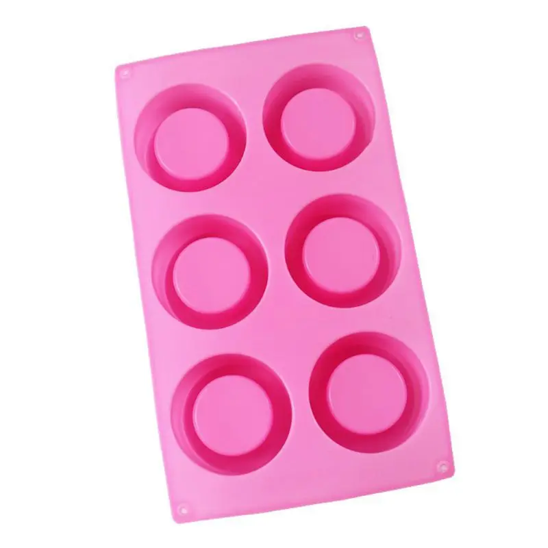 

6-Cavity Handmade Resin Cups Ice Tray Round Silicone Shot Glass Bottle Mold 634D