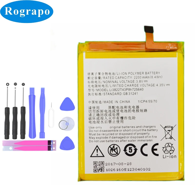 

Original 2200mAh Li3822T43P8h725640 Battery For ZTE Blade A510 BA510 Mobile Phone