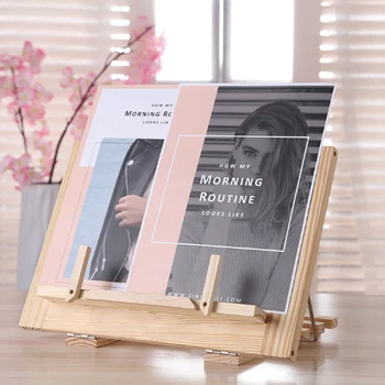 

34 cm Large Wooden Bookends Holder For shelves for A4 Cookbook Recipe