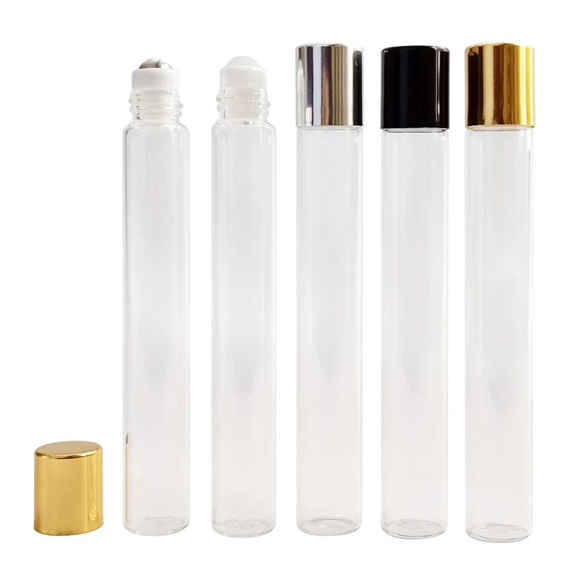 100 шт./лот флаконы для духов упаковочная коробка с рулоном пустые косметические эфирные масла для путешествий со стальным шариком