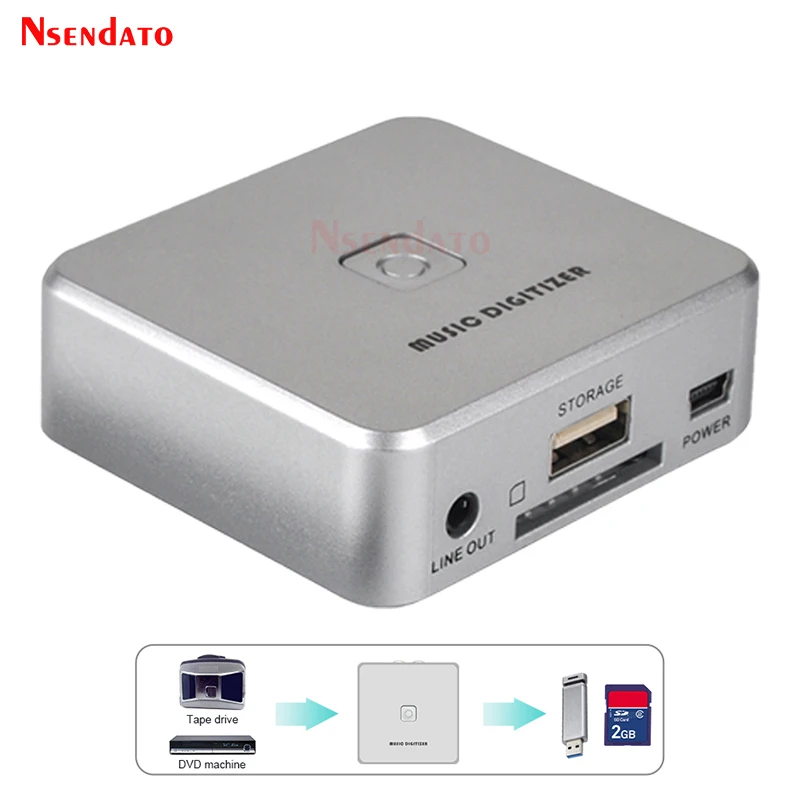 

Ezcap241 Audio Capture Card Recorder analog Music Digitizer 3.5mm 2 RCA IN LP DVD Cassette Player To SD Card USB Flash Disk MP3