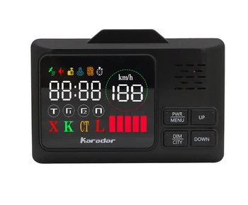 Karadar Car GPS Anti Radar Detector 2 in 1 Police Speed GPS for Russian LED Display 360 Degree X K CT L with 2.4 Inch Display
