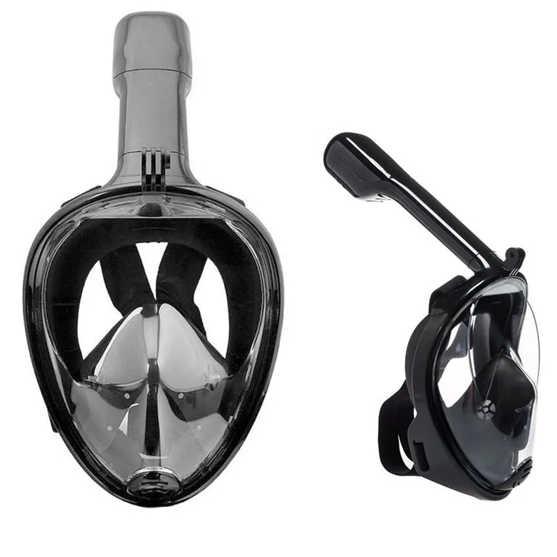 

Scuba Diving Mask 2019 New Swimming Snorkel Masks Anti Fog Snorkeling Full Face Panoramic Diving Mask Equipment GoPro Compatible