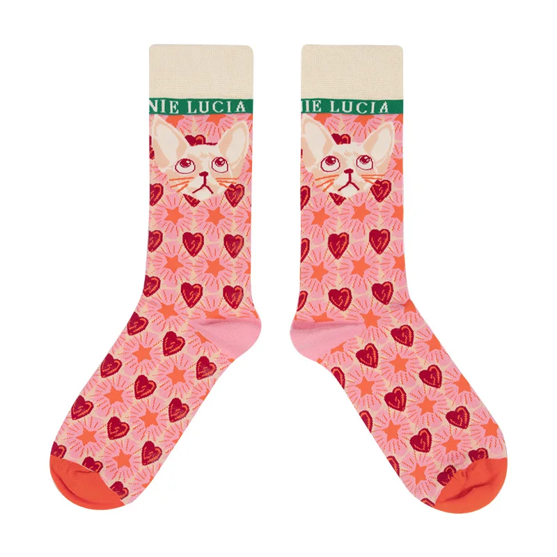 Счастливые носки женские mulher skarpetki хлопковые calcetines mujer divertido ponozky skarpety damskie transp носки art meia уличная одежда