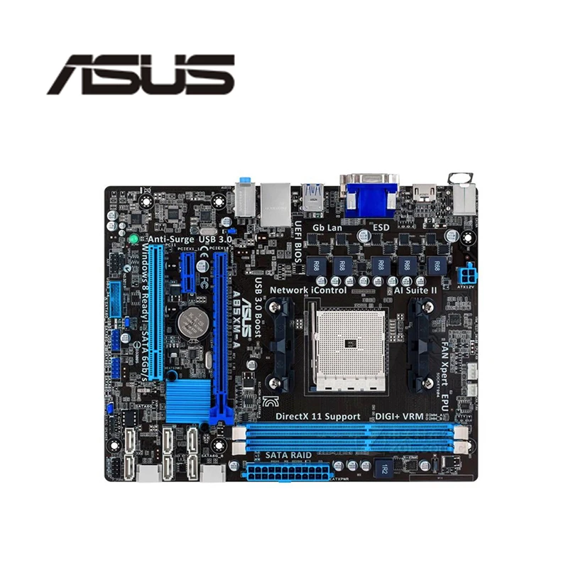 Для ASUS A85XM-A Материнская плата Гнездо FM2 DDR3 для AMD A85M A85 оригинальная настольная