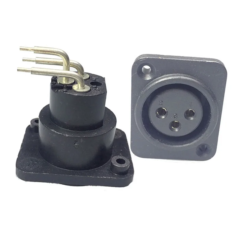 10 шт./лот Rigtht угол 3 Pin XLR Мужской/Женский Панель Крепление Шасси пластик XLR Разъем гнездо микрофонный кабель провода разъем