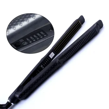 

Temperature Control Titanium Electronic Hair Straighteners Tools Straightening Corrugated Crimper Waves Curling Iron