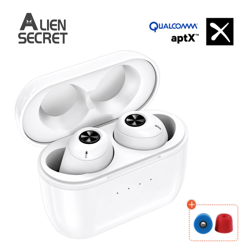Alien Secret TWS Headphones Wireless Bluetooth Earphones aptX with Qualcomm Chip True Wireless Stereo Earbuds Headset Headphone