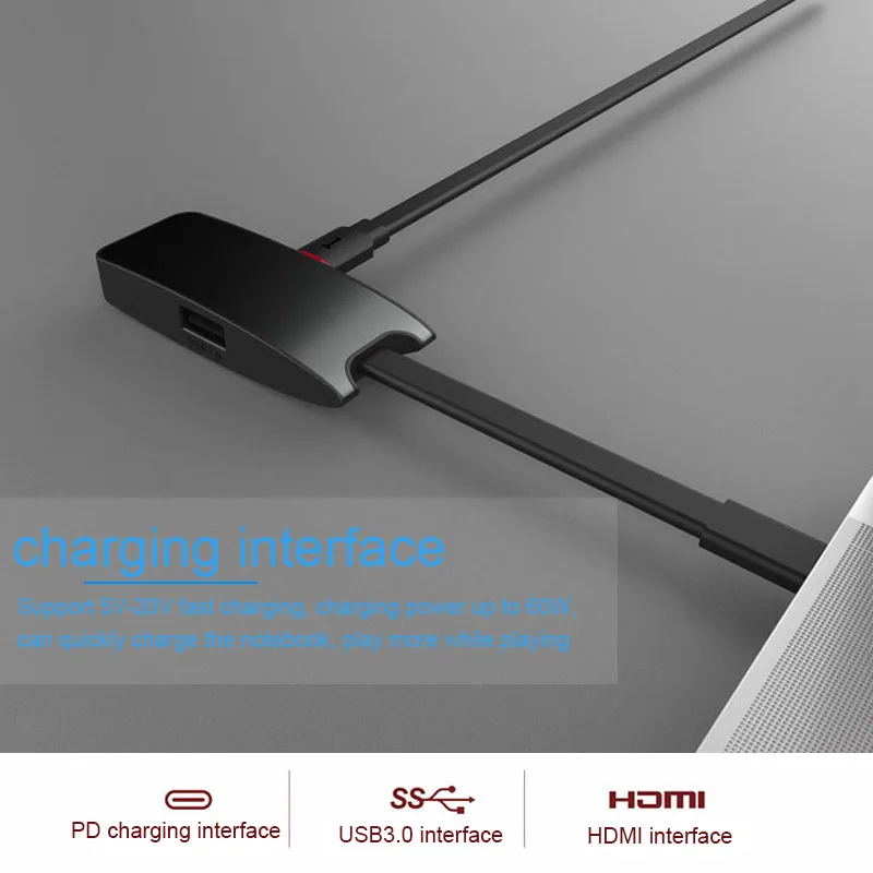 BKSCY type C концентратор USB-C в HDMI конвертер с USB 3,0 концентратор зарядка PD порт, 4K HD адаптер для huawei P20 для MacBook samsung S8