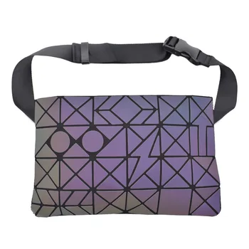 

Laser Chest Phone Pouch Holographic Waist Bags Women Pink Silver Fanny Pack Female Belt Bag Black Geometric Waist Packs