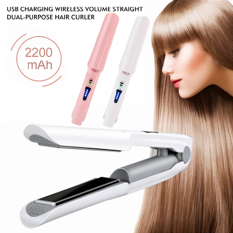 

Hair Straightener Hair Curler Curling Tool Major Fashion Portable 2 Colors TWO in One Stylist Regulating Temperature