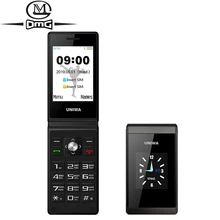 UNIWA X28 флип сотовый телефон 2,8 дюймов русская клавиатура двойной дисплей телефоны Bluetooth FM Мобильный телефон с двумя sim-картами кнопочный телефон
