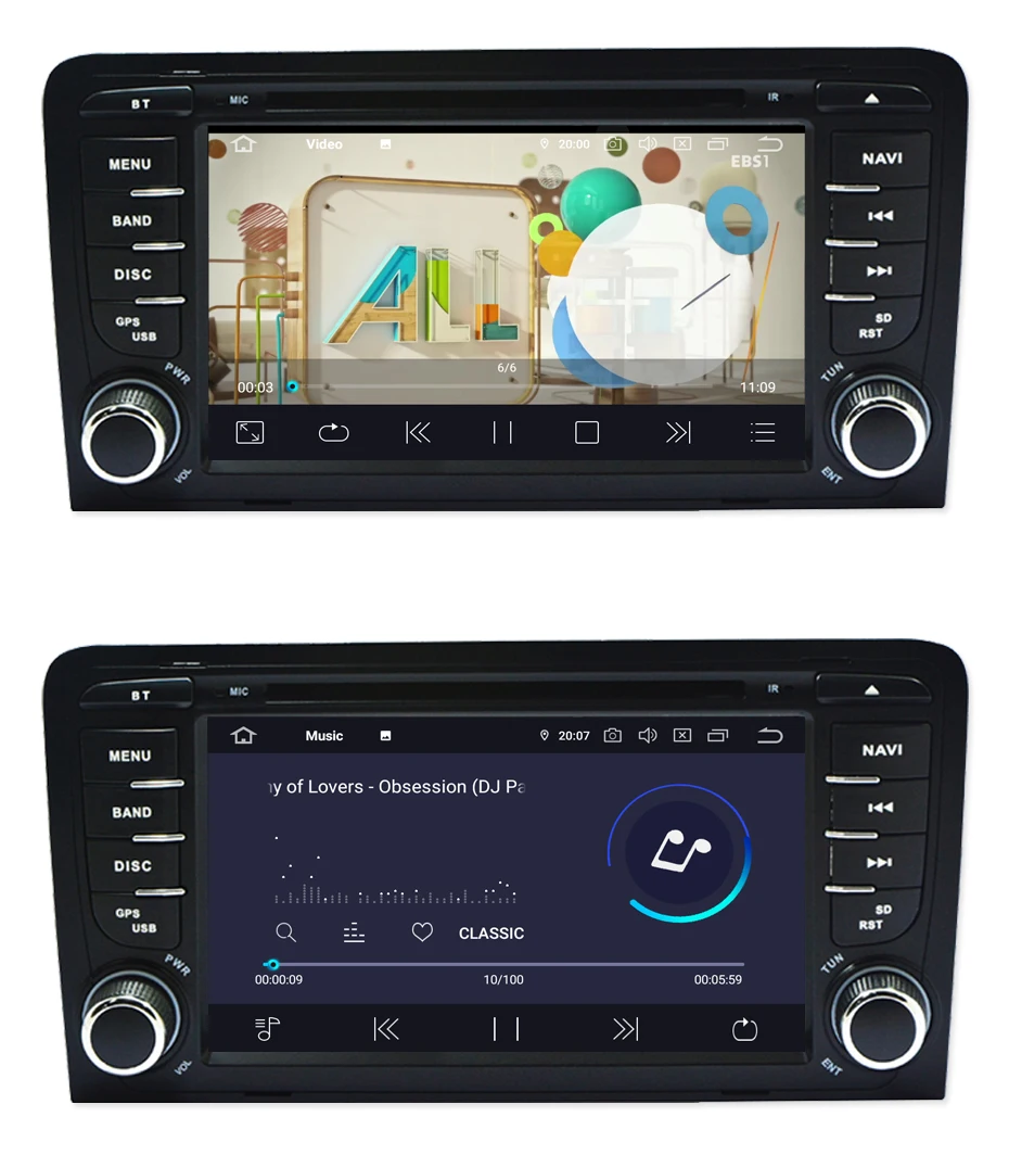 KANOR 2 Din Android 9,0 2+ 16g Автомобильный мультимедийный dvd-плеер для Audi A3 Авторадио Стерео bluetooth-гарнитура gps навигация