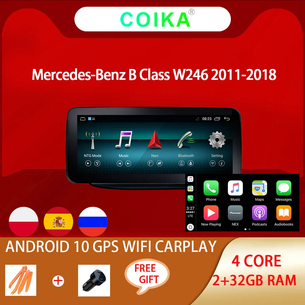 Автомагнитола с сенсорным IPS-экраном 10 25 дюйма для Mercedes-benz W246 2011-2018 BT Google WIFI SWC GPS