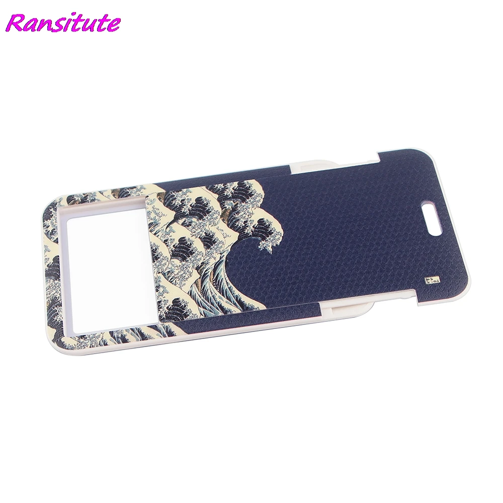 Badge Holder Ransitute R1771 Waves Fashion Lanyards ID Badge Holder Bus Pass Case Cover Slip Bank Credit Card Holder Strap Cardholder