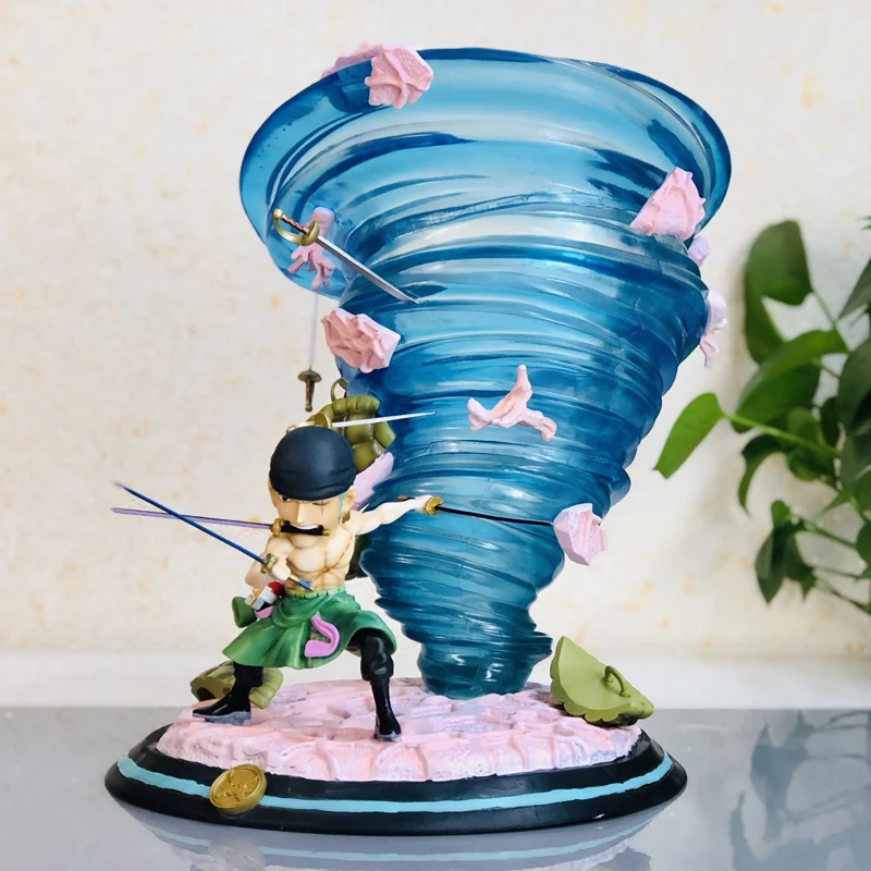 Одна деталь соломенная шляпа Пираты Roronoa Zoro санторю большие сцены Торнадо ПВХ фигурка Коллекция Модель игрушки X3733