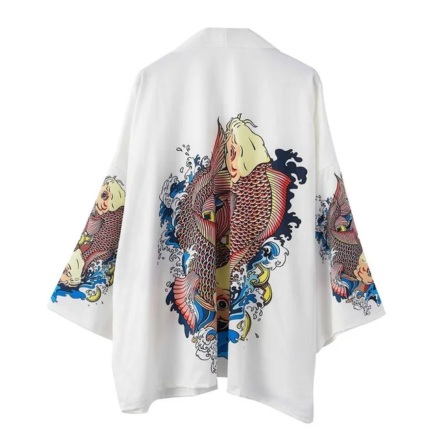 Kimono Jacket Mens Kimono Shirt Yukata Haori Samurai New Japanese Kimono Cardigan Men Haori Yukata Male Samurai Costume Clothing