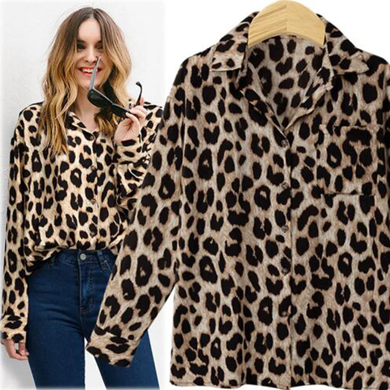 

YAYEYOU 2019 Autumn Winter Plus Size 4XL Sexy Women's Blouses Long Sleeve Slim Leopard Print clothing Tops Casual Shirt
