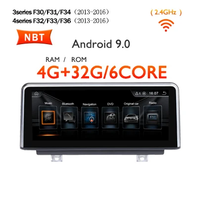 10,2" ips 4G 64G Android 9,0/7,1 радио для BMW 3 серии F30 F31 F3 4 серии F32 F33 F36 CCC CIC NBT ГЛОНАСС gps без DVD плеера - Цвет: 4G 32G 9.0 NBT