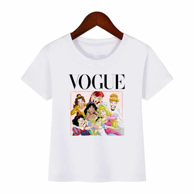 Модная футболка Harajuku Ullzang футболка принцессы с забавным рисунком для девочек графическая Эстетическая Футболка Модный кавайный Топ, футболки для детей - Цвет: w1