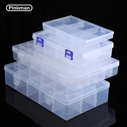 Boîte de rangement en plastique Transparent réglable, boîte de rangement pour Terminal de petits composants de bijoux, boîte à outils de perles, organisateur de pilules, étui de pointe de Nail Art rangement outils 
