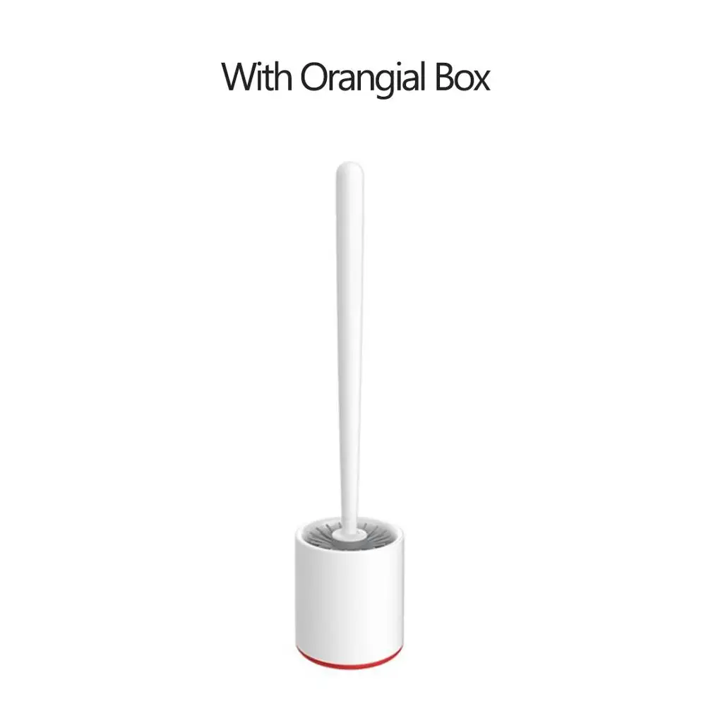 With Box Горячая Xiaomi Mijia Yijie TPR туалет щетки и держатель очиститель набор силикагель напольный ванная комната чистящий инструмент - Цвет: With Box
