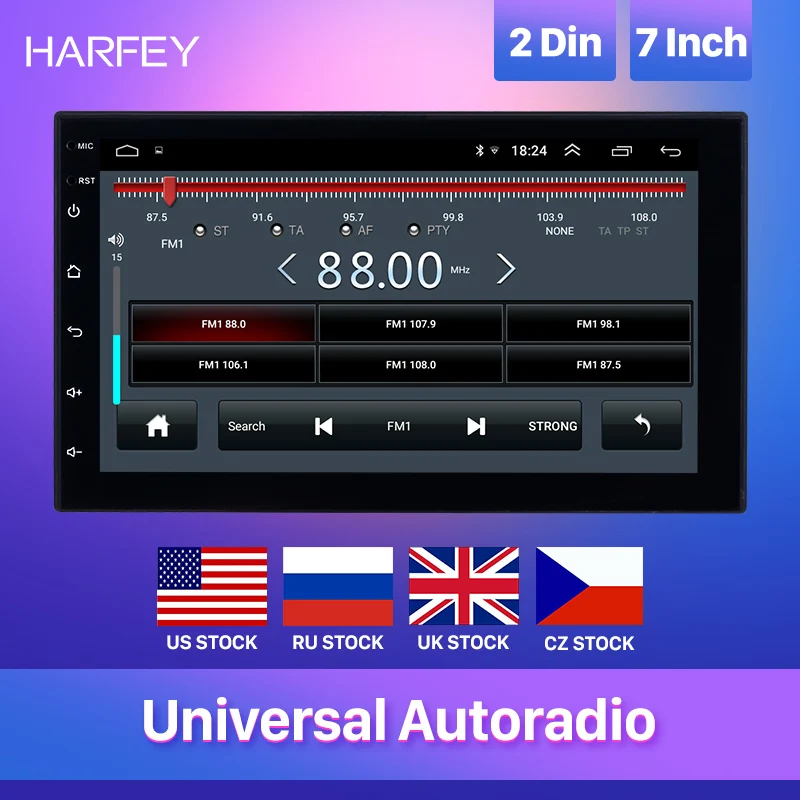 Автомобильный мультимедийный плеер Harfey 7 дюймов для универсального Nissan VW Toyota Kia rio
