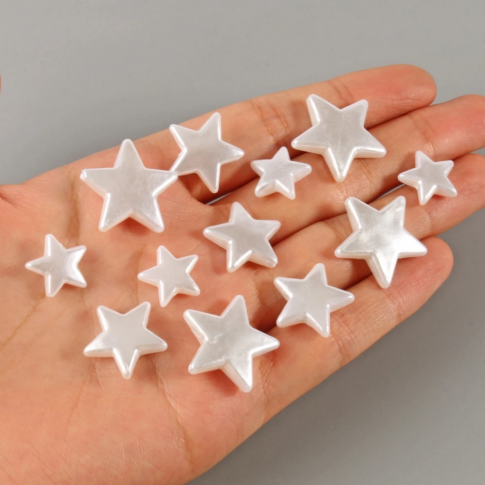 Imitation Baroque Pearl Plastic Beads Star Heart Loose Spacer Beads For Jewelry Making Bracelet Handmade DIY Craft Accessories