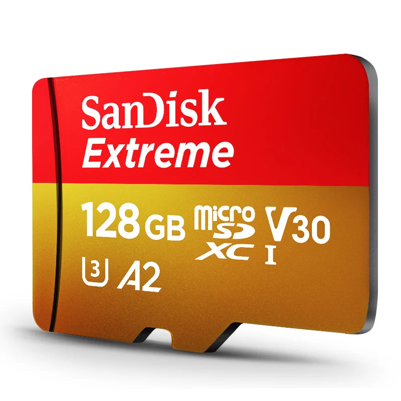 SanDisk,, экстремальная карта Micro SDtf U3 A2, карта памяти, 32 ГБ, 64 ГБ, 128 ГБ, 256 ГБ, TF карта для камеры, Дрон, картао де Мемория - Емкость: 128 ГБ