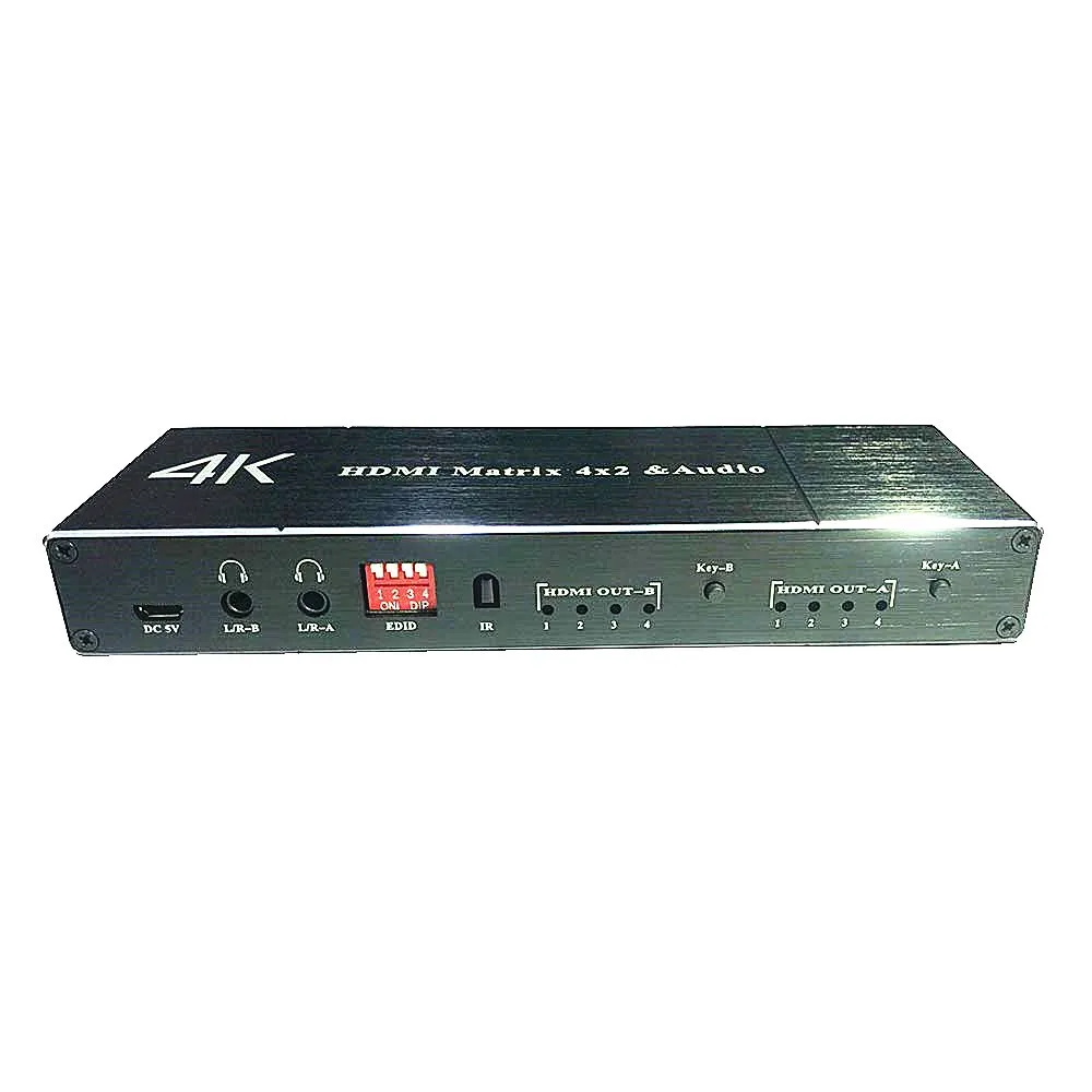 HDMI матрица 4x2 hdmi аудио экстрактор 4 k@ 30 Гц hdmi разветвитель с SPDIF и L/R 3,5 мм HDMI 1.4b переключатель Поддержка HDCP 2,2 3D