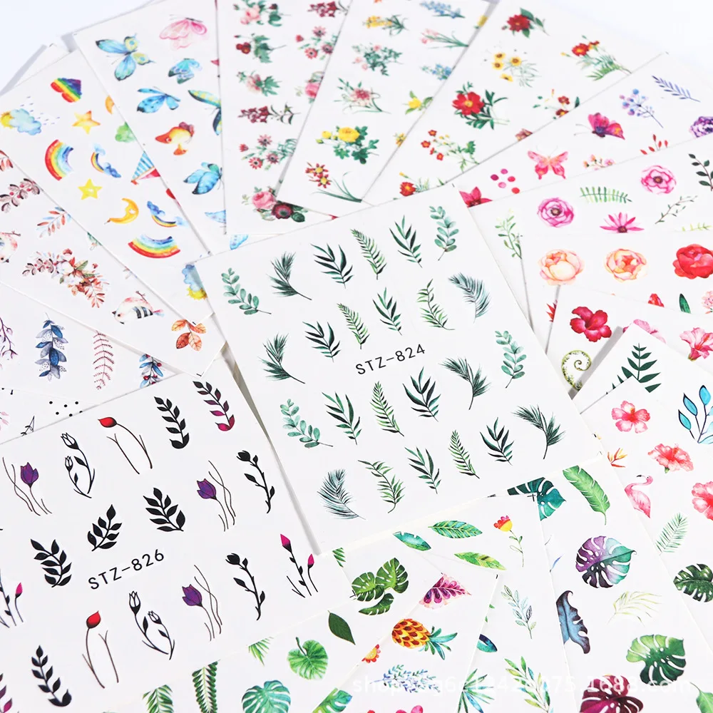 

3D Embossed Stickers For Nails Flower Adhesive DIY Manicure Slider Nail Art Tips Decorations Decals